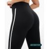 imageButtery Soft Workout Leggings for Women  High Waisted No Front Seam Gym Leggings Yoga Pants  FlexFlowBlack  White