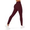 imageButtery Soft Workout Leggings for Women  High Waisted No Front Seam Gym Leggings Yoga Pants  FlexFlowBordeaux