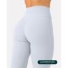 imageButtery Soft Workout Leggings for Women  High Waisted No Front Seam Gym Leggings Yoga Pants  FlexFlowSilver