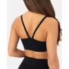 imageThin Spaghetti Strap Sports Bra for Women  Medium Support Buttery Soft Scoop Neck Workout Yoga Bras  FlexFlowBlack