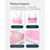 imageThin Spaghetti Strap Sports Bra for Women  Medium Support Buttery Soft Scoop Neck Workout Yoga Bras  FlexFlowBubblegum
