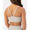 imageThin Spaghetti Strap Sports Bra for Women  Medium Support Buttery Soft Scoop Neck Workout Yoga Bras  FlexFlowMoon