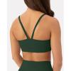 imageThin Spaghetti Strap Sports Bra for Women  Medium Support Buttery Soft Scoop Neck Workout Yoga Bras  FlexFlowPine Green