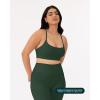imageThin Spaghetti Strap Sports Bra for Women  Medium Support Buttery Soft Scoop Neck Workout Yoga Bras  FlexFlowPine Green