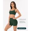 imageThin Spaghetti Strap Sports Bra for Women  Medium Support Buttery Soft Scoop Neck Workout Yoga Bras  FlexFlowPine Green