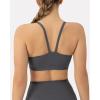 imageThin Spaghetti Strap Sports Bra for Women  Medium Support Buttery Soft Scoop Neck Workout Yoga Bras  FlexFlowThunder