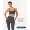 imageThin Spaghetti Strap Sports Bra for Women  Medium Support Buttery Soft Scoop Neck Workout Yoga Bras  FlexFlowThunder
