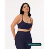 imageThin Spaghetti Strap Sports Bra for Women  Medium Support Buttery Soft Scoop Neck Workout Yoga Bras  FlexFlowTwilight