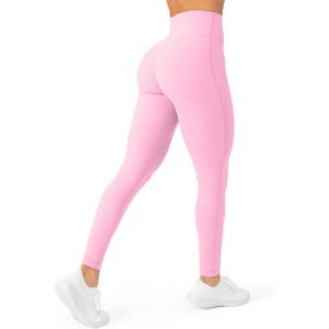 imageButtery Soft Workout Leggings for Women  High Waisted No Front Seam Gym Leggings Yoga Pants  FlexFlowBubblegum