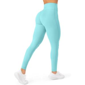 imageButtery Soft Workout Leggings for Women  High Waisted No Front Seam Gym Leggings Yoga Pants  FlexFlowCaribbean Sea