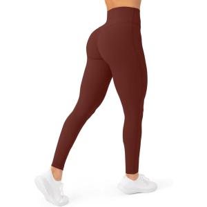 imageButtery Soft Workout Leggings for Women  High Waisted No Front Seam Gym Leggings Yoga Pants  FlexFlowChocolate