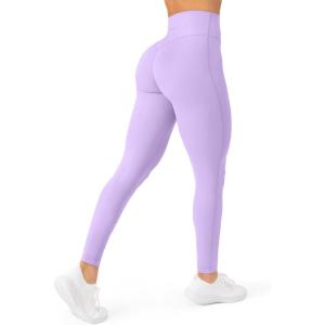 imageButtery Soft Workout Leggings for Women  High Waisted No Front Seam Gym Leggings Yoga Pants  FlexFlowLilac