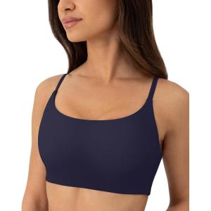 imageThin Spaghetti Strap Sports Bra for Women  Medium Support Buttery Soft Scoop Neck Workout Yoga Bras  FlexFlowTwilight