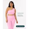 imageAsymmetrical Sports One Shoulder Bra for Women  Low Support One Strap Bra Workout Top Removable Pads  FlexFlowBubblegum