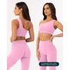 imageAsymmetrical Sports One Shoulder Bra for Women  Low Support One Strap Bra Workout Top Removable Pads  FlexFlowBubblegum