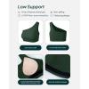 imageAsymmetrical Sports One Shoulder Bra for Women  Low Support One Strap Bra Workout Top Removable Pads  FlexFlowPine Green