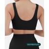 imageButtery Soft Sports Bras for Women  High Support Low Scoop Neck U Back Padded Yoga Gym Workout Bra  FlexFlowBlack