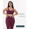 imageButtery Soft Sports Bras for Women  High Support Low Scoop Neck U Back Padded Yoga Gym Workout Bra  FlexFlowBordeaux