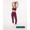 imageButtery Soft Sports Bras for Women  High Support Low Scoop Neck U Back Padded Yoga Gym Workout Bra  FlexFlowBordeaux