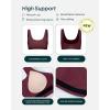 imageButtery Soft Sports Bras for Women  High Support Low Scoop Neck U Back Padded Yoga Gym Workout Bra  FlexFlowBordeaux