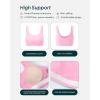 imageButtery Soft Sports Bras for Women  High Support Low Scoop Neck U Back Padded Yoga Gym Workout Bra  FlexFlowBubblegum