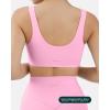 imageButtery Soft Sports Bras for Women  High Support Low Scoop Neck U Back Padded Yoga Gym Workout Bra  FlexFlowBubblegum