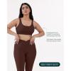 imageButtery Soft Sports Bras for Women  High Support Low Scoop Neck U Back Padded Yoga Gym Workout Bra  FlexFlowCocoa