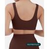 imageButtery Soft Sports Bras for Women  High Support Low Scoop Neck U Back Padded Yoga Gym Workout Bra  FlexFlowCocoa
