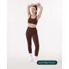 imageButtery Soft Sports Bras for Women  High Support Low Scoop Neck U Back Padded Yoga Gym Workout Bra  FlexFlowCocoa