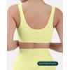 imageButtery Soft Sports Bras for Women  High Support Low Scoop Neck U Back Padded Yoga Gym Workout Bra  FlexFlowLemonade