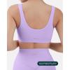 imageButtery Soft Sports Bras for Women  High Support Low Scoop Neck U Back Padded Yoga Gym Workout Bra  FlexFlowLilac