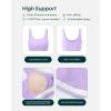 imageButtery Soft Sports Bras for Women  High Support Low Scoop Neck U Back Padded Yoga Gym Workout Bra  FlexFlowLilac