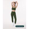 imageButtery Soft Sports Bras for Women  High Support Low Scoop Neck U Back Padded Yoga Gym Workout Bra  FlexFlowPine Green