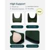 imageButtery Soft Sports Bras for Women  High Support Low Scoop Neck U Back Padded Yoga Gym Workout Bra  FlexFlowPine Green