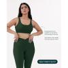 imageButtery Soft Sports Bras for Women  High Support Low Scoop Neck U Back Padded Yoga Gym Workout Bra  FlexFlowPine Green