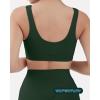 imageButtery Soft Sports Bras for Women  High Support Low Scoop Neck U Back Padded Yoga Gym Workout Bra  FlexFlowPine Green
