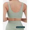 imageButtery Soft Sports Bras for Women  High Support Low Scoop Neck U Back Padded Yoga Gym Workout Bra  FlexFlowSage