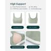 imageButtery Soft Sports Bras for Women  High Support Low Scoop Neck U Back Padded Yoga Gym Workout Bra  FlexFlowSage