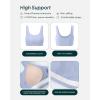 imageButtery Soft Sports Bras for Women  High Support Low Scoop Neck U Back Padded Yoga Gym Workout Bra  FlexFlowSeabreeze
