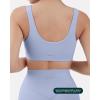 imageButtery Soft Sports Bras for Women  High Support Low Scoop Neck U Back Padded Yoga Gym Workout Bra  FlexFlowSeabreeze