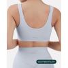 imageButtery Soft Sports Bras for Women  High Support Low Scoop Neck U Back Padded Yoga Gym Workout Bra  FlexFlowSilver