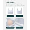 imageButtery Soft Sports Bras for Women  High Support Low Scoop Neck U Back Padded Yoga Gym Workout Bra  FlexFlowSilver