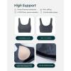 imageButtery Soft Sports Bras for Women  High Support Low Scoop Neck U Back Padded Yoga Gym Workout Bra  FlexFlowThunder