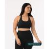 imageCriss Cross Back High Impact Sports Bras for Women  High Support Scoop Neck Padded Workout Bra  FlexFlowBlack