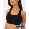 imageCriss Cross Back High Impact Sports Bras for Women  High Support Scoop Neck Padded Workout Bra  FlexFlowBlack