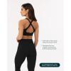 imageCriss Cross Back High Impact Sports Bras for Women  High Support Scoop Neck Padded Workout Bra  FlexFlowBlack