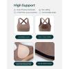 imageCriss Cross Back High Impact Sports Bras for Women  High Support Scoop Neck Padded Workout Bra  FlexFlowTeak