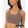 imageCriss Cross Back High Impact Sports Bras for Women  High Support Scoop Neck Padded Workout Bra  FlexFlowTeak
