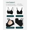 imageCrossOver Sports Bra for Women  Low Support Adjustable Cami Straps Cross Front Workout Yoga Bras  FlexFlowBlack