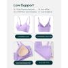 imageCrossOver Sports Bra for Women  Low Support Adjustable Cami Straps Cross Front Workout Yoga Bras  FlexFlowLilac